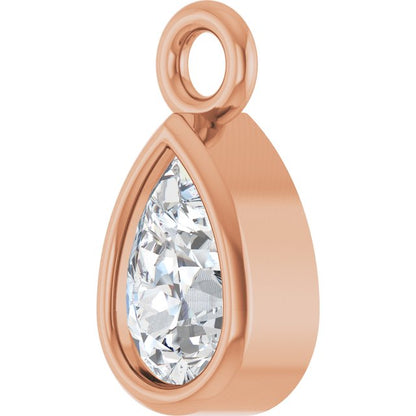 1/10 CT Lab-Grown Diamond Dangle, 3.61 mm x 7.14 mm