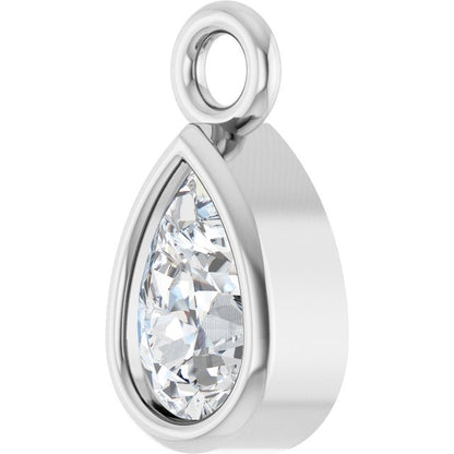 1/10 CT Lab-Grown Diamond Dangle, 3.61 mm x 7.14 mm