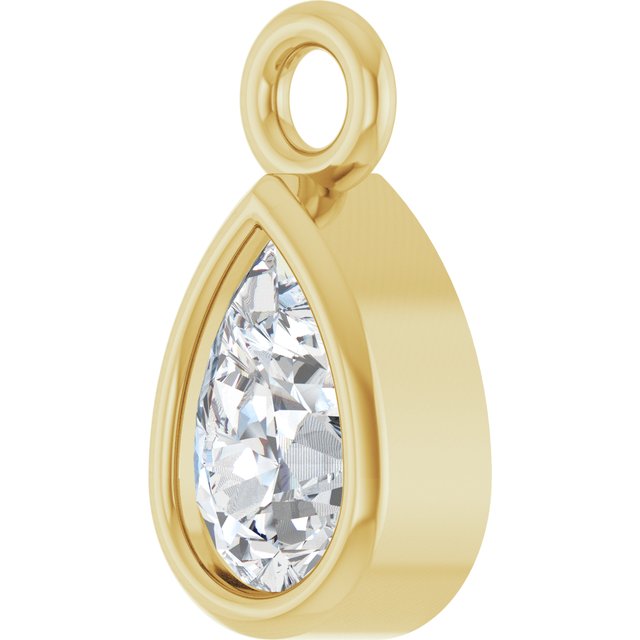 1/10 CT Lab-Grown Diamond Dangle, 3.61 mm x 7.14 mm