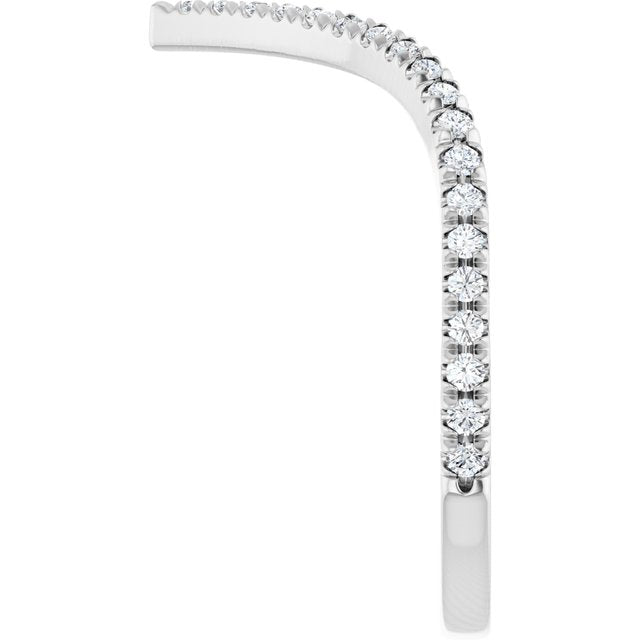 1/5 CTW Natural Diamond French-Set Contour Band