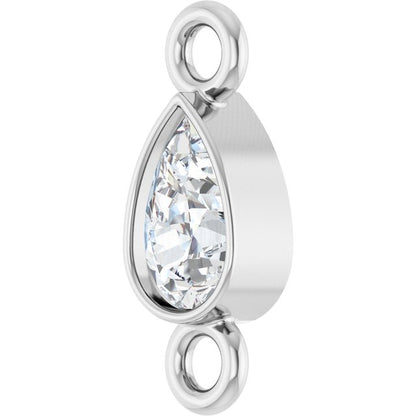 1/10 CT Natural Diamond Link, 4 mm x 7.7 mm