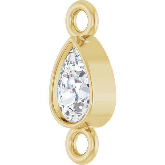 1/10 CT Natural Diamond Link, 4 mm x 7.7 mm