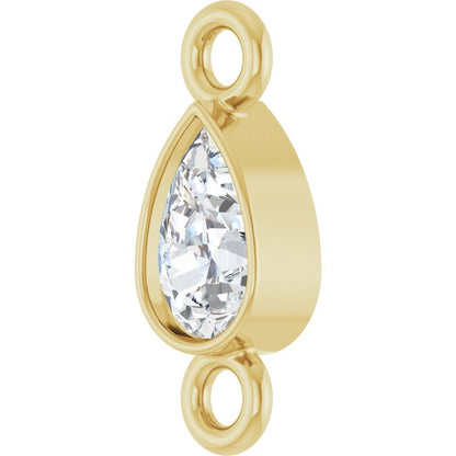 1/10 CT Natural Diamond Link, 4 mm x 7.7 mm