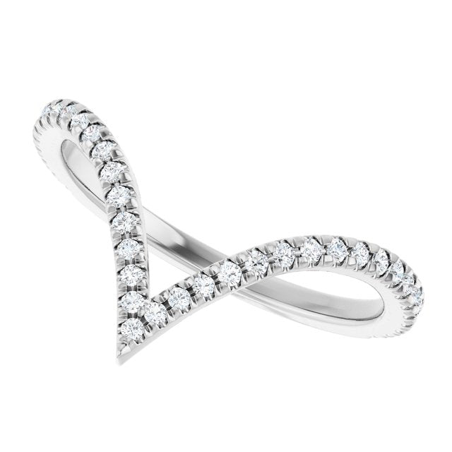 1/5 CTW Natural Diamond French-Set Contour Band