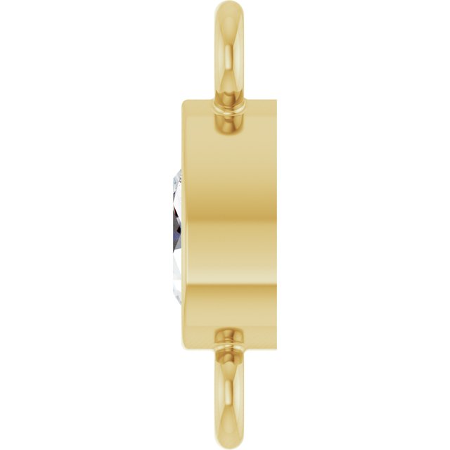 1/10 CT Natural Diamond Link, 4 mm x 7.7 mm