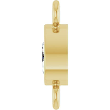 1/10 CT Natural Diamond Link, 4 mm x 7.7 mm