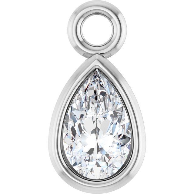 1/10 CT Lab-Grown Diamond Dangle, 3.61 mm x 7.14 mm