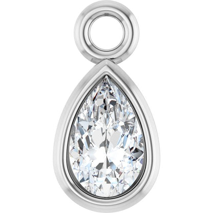1/10 CT Lab-Grown Diamond Dangle, 3.61 mm x 7.14 mm