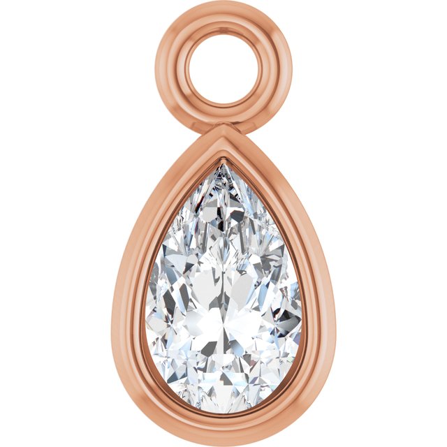 1/10 CT Lab-Grown Diamond Dangle, 3.61 mm x 7.14 mm
