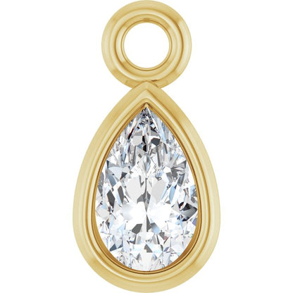 1/10 CT Lab-Grown Diamond Dangle, 3.61 mm x 7.14 mm