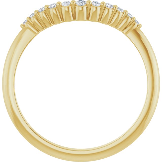 .08 CTW Natural Diamond Contour Band, 16 x 4 mm