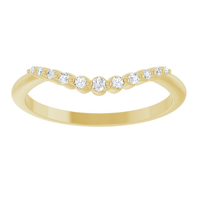 .08 CTW Natural Diamond Contour Band, 16 x 4 mm