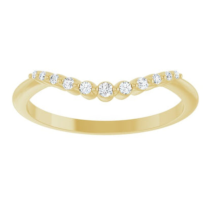 .08 CTW Natural Diamond Contour Band, 16 x 4 mm