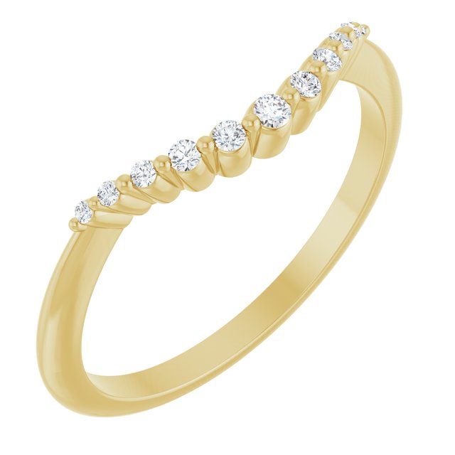 .08 CTW Natural Diamond Contour Band, 16 x 4 mm
