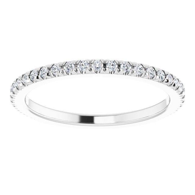 1/4 CTW Natural Diamond French-Set Matching Band, 1.7 x 10.61 mm