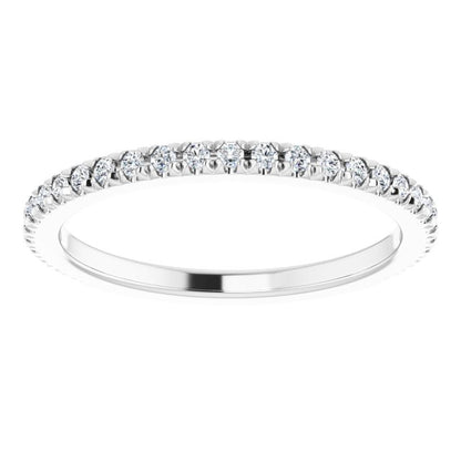 1/4 CTW Natural Diamond French-Set Matching Band, 1.7 x 10.61 mm