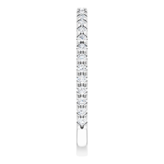 1/4 CTW Natural Diamond French-Set Matching Band, 1.7 x 10.61 mm