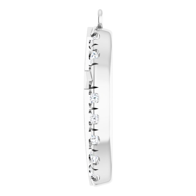 1/5 CTW Natural Diamond Halo-Style Cross Dangle