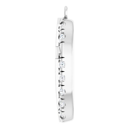 1/5 CTW Natural Diamond Halo-Style Cross Dangle