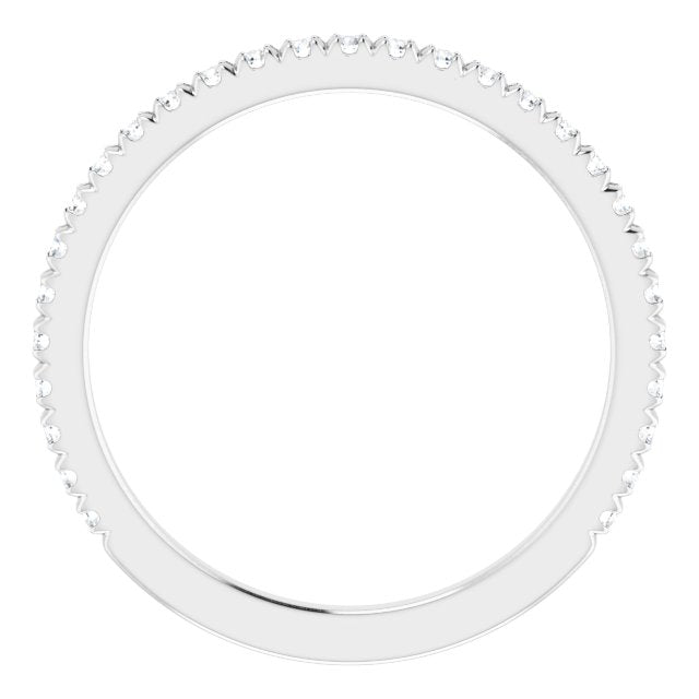 1/4 CTW Natural Diamond French-Set Matching Band, 1.7 x 10.61 mm