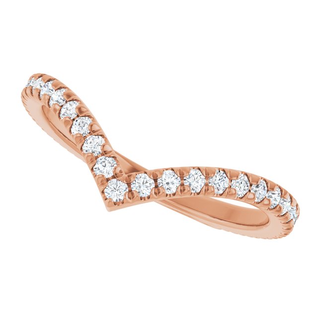 3/8 CTW Natural Diamond French-Set Contour Band