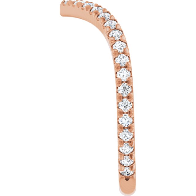 3/8 CTW Natural Diamond French-Set Contour Band