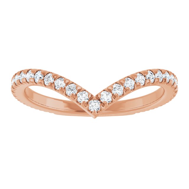 3/8 CTW Natural Diamond French-Set Contour Band