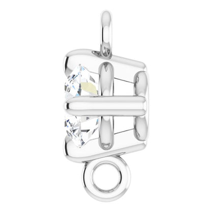 1/6 CT Natural Diamond 4-Prong Link, 4.6 mm x 7.7 mm