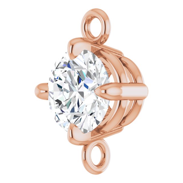 3/8 CT Natural Diamond 4-Prong Link