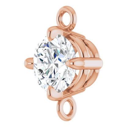 3/8 CT Natural Diamond 4-Prong Link