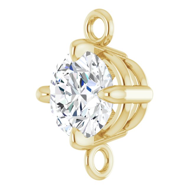 3/8 CT Natural Diamond 4-Prong Link