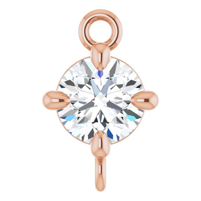 1/4 CT Natural Diamond 4-Prong Link, 5.2 mm x 8.2 mm