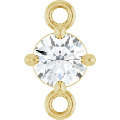 1/6 CT Natural Diamond Link, 4.6 mm x 7.7