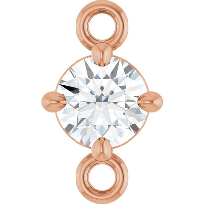 1/6 CT Natural Diamond Link, 4.6 mm x 7.7