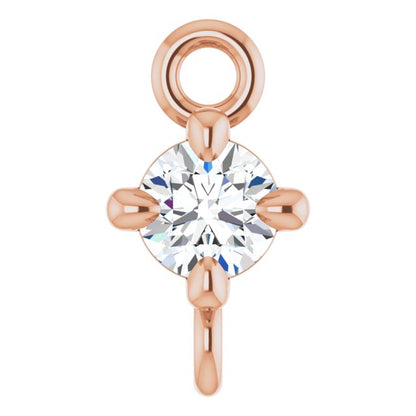 .06 CT Natural Diamond 4-Prong Link, 3.57 mm x 6.6 mm