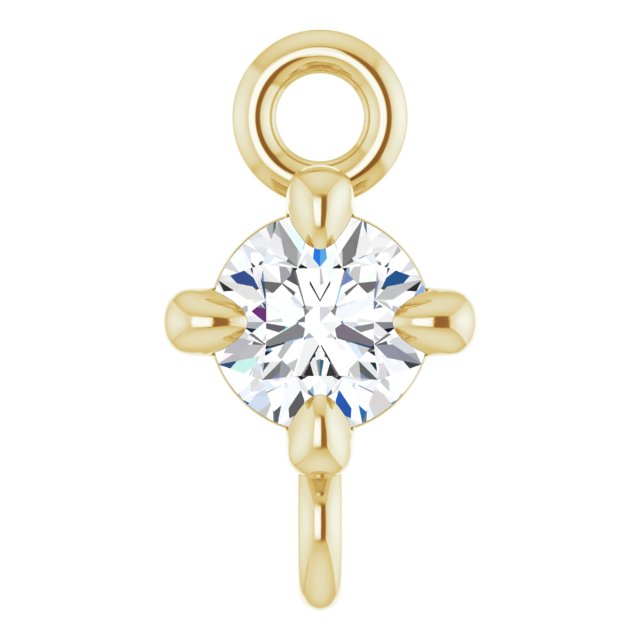.06 CT Natural Diamond 4-Prong Link, 3.57 mm x 6.6 mm