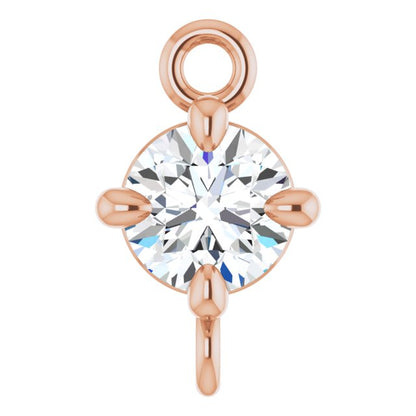 1/6 CT Natural Diamond 4-Prong Link, 4.6 mm x 7.7 mm