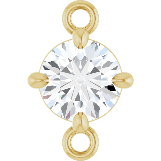 14K Yellow Gold 3/8 CT Natural Diamond Link