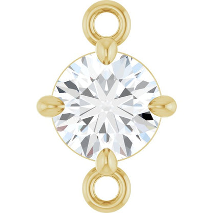 14K Yellow Gold 3/8 CT Natural Diamond Link