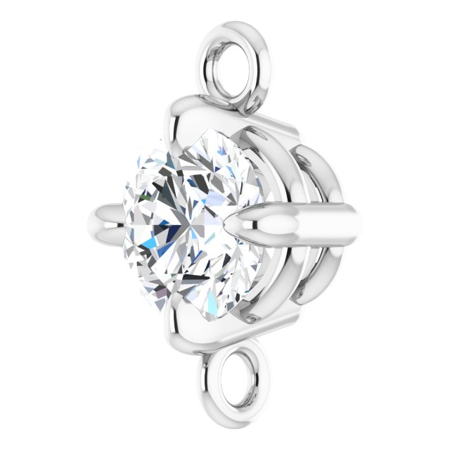 1/4 CT Natural Diamond 4-Prong Link, 5.2 mm x 8.2 mm