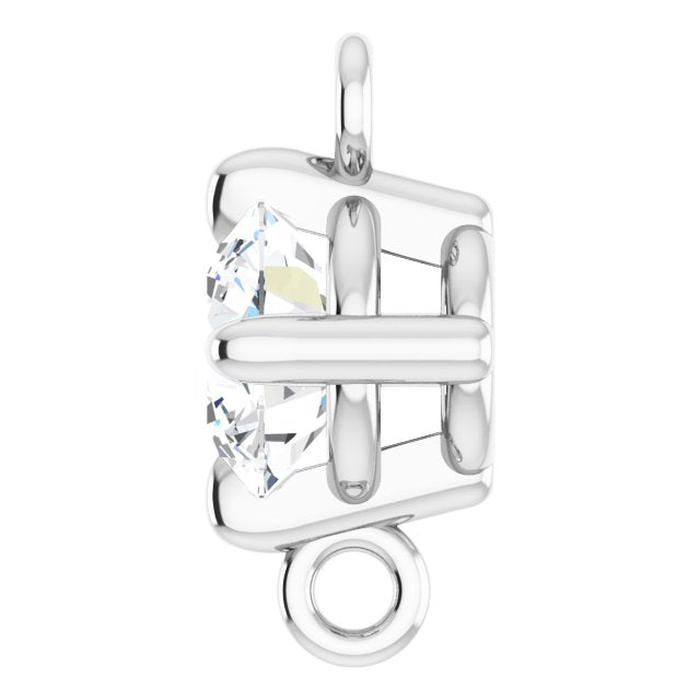 1/4 CT Natural Diamond 4-Prong Link, 5.2 mm x 8.2 mm
