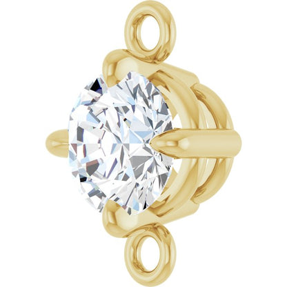 14K Yellow Gold 3/8 CT Natural Diamond Link