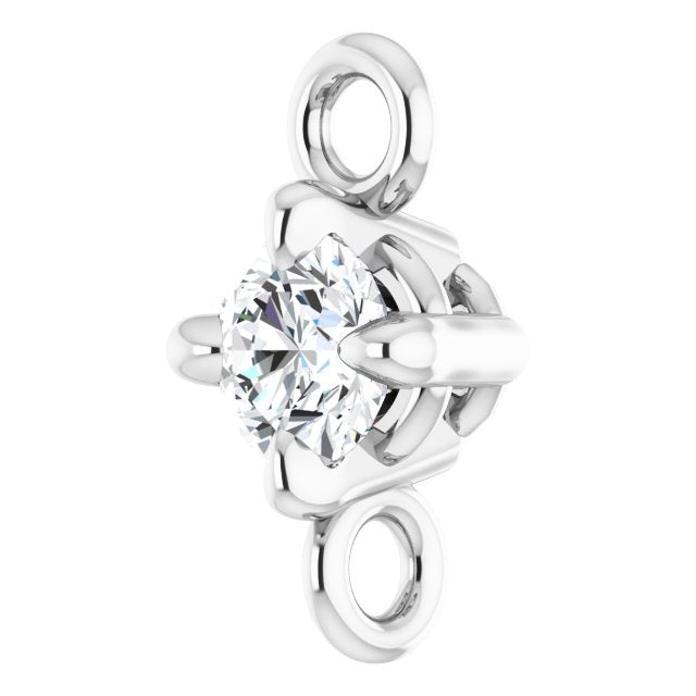 .06 CT Natural Diamond 4-Prong Link, 3.57 mm x 6.6 mm