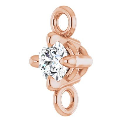.06 CT Natural Diamond 4-Prong Link, 3.57 mm x 6.6 mm