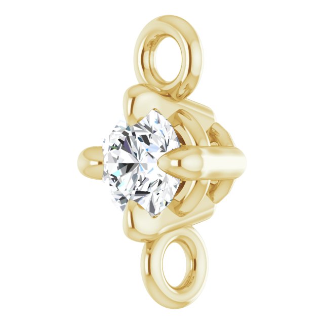 .06 CT Natural Diamond 4-Prong Link, 3.57 mm x 6.6 mm