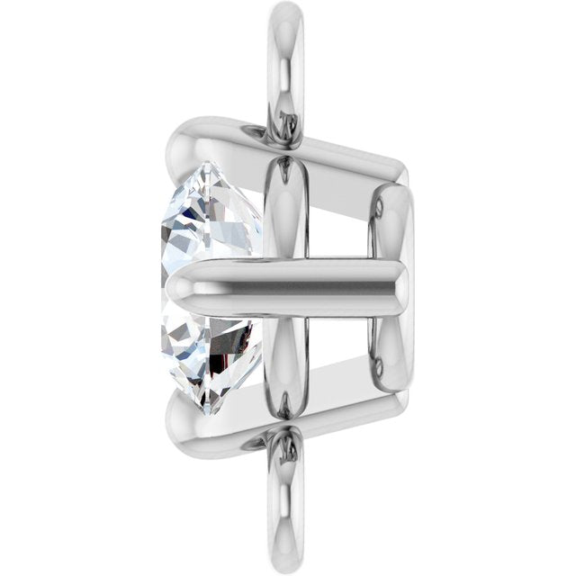 1/6 CT Natural Diamond Link, 4.6 mm x 7.7