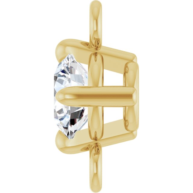 1/6 CT Natural Diamond Link, 4.6 mm x 7.7