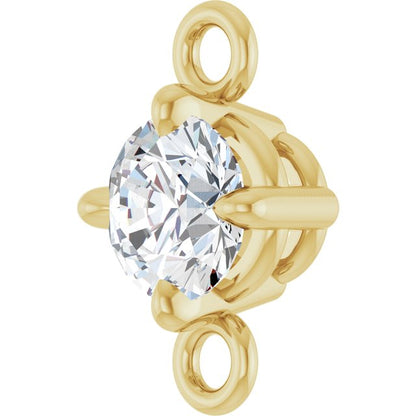 1/6 CT Natural Diamond Link, 4.6 mm x 7.7