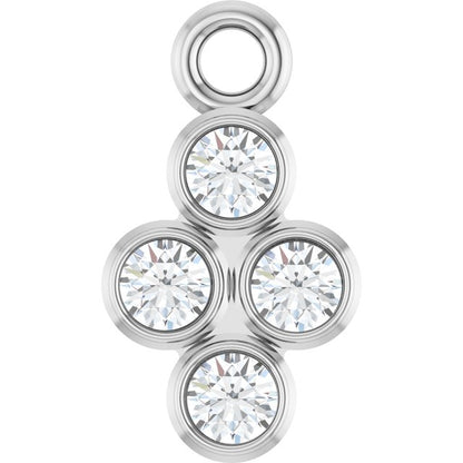 1/8 CTW Natural Diamond Dangle, 5.74 mm x 10.2 mm