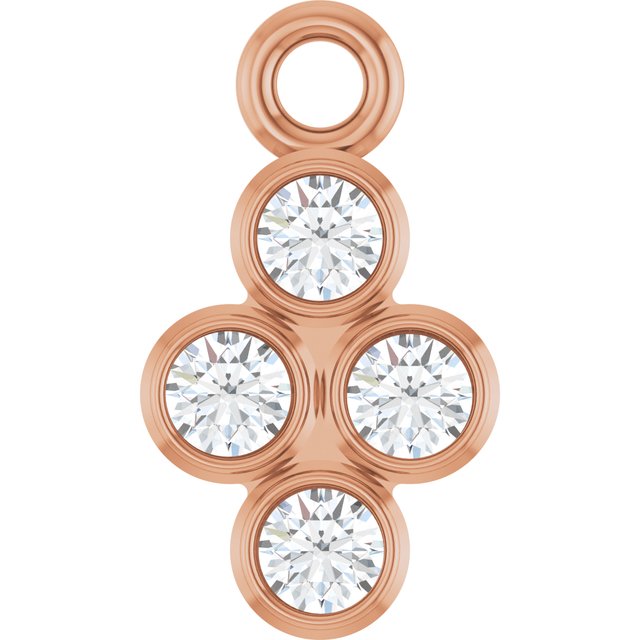 1/8 CTW Natural Diamond Dangle, 5.74 mm x 10.2 mm